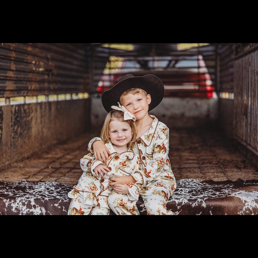 Cowboy western Christmas pajamas